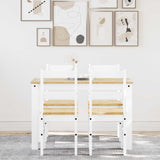 5 Piece Dining Set PANAMA White Solid Wood Pine 3345172