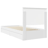 Storage Bed with Headboard White 90 x 190 cm Engineered Wood 3411250