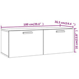 Wall Cabinet Concrete Grey 100x36.5x35 cm Engineered Wood 812946