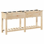 Garden Planter Beige 161.5 x 45 x 76.5 cm Solid fir wood 42006581