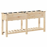 Garden Planter Beige 161.5 x 45 x 76.5 cm Solid fir wood 42006581
