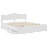 Bed Frame with Drawer White 180 x 200 cm Engineer Wood 3412977