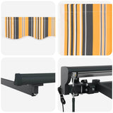 Retractable Awning Yellow and Grey 450 x 300 cm 3330954