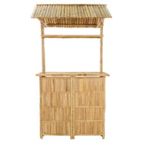 Outdoor Bar Table Natural 115 x 95 x 214 cm Bamboo 42028064