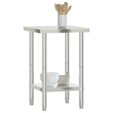 Kitchen Work Table 55x55x85 cm Stainless Steel 376453