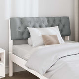 Upholstered Headboard Light Grey 100 cm Solid Pine Wood 879193