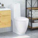 Ceramic Toilet Back Water Flow White 240376