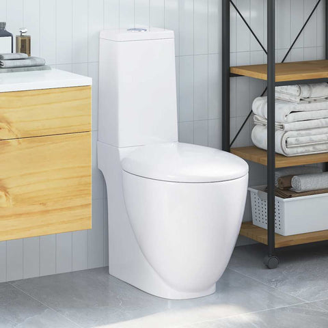 Ceramic Toilet Back Water Flow White 240376