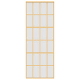 Sliding Door Gold 76x205 cm Frosted ESG Glass and Aluminium 155175