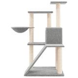 Cat Tree with Sisal Scratching Posts Light Grey 94 cm 171703