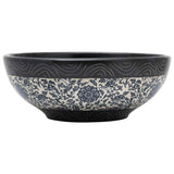 Countertop Basin Black and Blue Round 41x14 cm Ceramic 155063