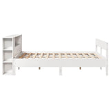 Bookcase Bed without Mattress White 140x200cm Solid Wood Pine 3322949