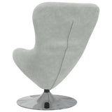 Egg Chair Light Grey 63 x 73 x 90 cm Velvet 42002724