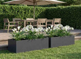 Garden Planter 2 pcs Anthracite 60 x 20 x 20 cm 8005153