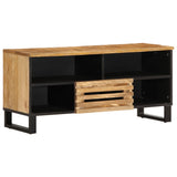 TV Cabinet 100x34x46 cm Solid Wood Rough Mango 377514
