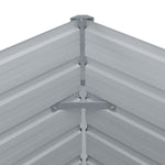 ZNTS Raised Garden Bed 100x100x77 cm Galvanised Steel Grey 42407