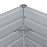 ZNTS Raised Garden Bed 100x100x77 cm Galvanised Steel Grey 42407