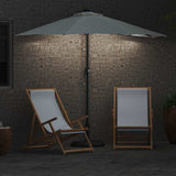 Garden Parasol Sand 294 x 150 x 223 cm Polyester and Steel 42003259