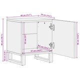 Bedside Cabinets 2 pcs 40x34x46 cm Solid Wood Rough Mango 377417
