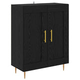 Highboard 2 pcs Black Oak Engineered Wood 3416272