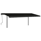Manual Retractable Awning with LED 6x3.5 m Anthracite 3070284
