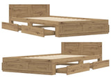 Bed Frame with Headboard Artisian Oak 80 x 200 cm 3429684