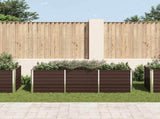 Garden Raised Bed Brown 240x80x77 cm Galvanised Steel 45713