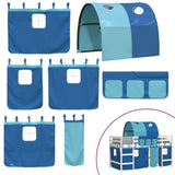 Kids' Loft Bed with Tunnel without Mattress Blue 90x190cm 3207004