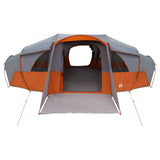Family Tent with Rainfly Water-resistant tunnel Grey and Orange 42017462