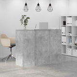 Reception Desk Concrete Grey 135x50x103.5 cm Engineered Wood 3324190