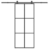 Sliding Door with Hardware Set 90x205 cm ESG Glass&Aluminium 3332819