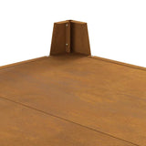 Fire Pit Brown 80 x 80 x 43 cm Weathering Steel 858945