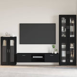 Sideboard FLORIN Black 55.5 x 29 x 100 cm Engineered Wood 880252