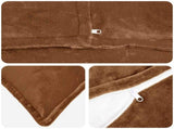 Cushion Cover 6 pcs HOUTEN Light Brown 80 x 80 cm Flannel 921818