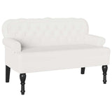 Bench White 119.5 x 64.5 x 75 cm Faux Leather 42019300