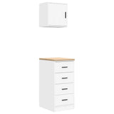 Garage Cabinets 2 pcs White Engineered Wood 3328323