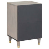Bathroom Cabinet Grey 38 x 33 x 58 cm Solid Mango Wood 4018793