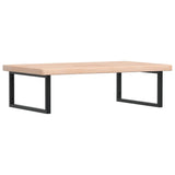 Basin Shelf Wall Mounted Steel and Solid Wood Oak 3302473