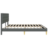 Bed Frame with Headboard Dark Grey 180 x 200 cm Fabric 42027825