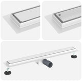 2 in 1 Shower Drain Silver 80 cm Stainless Steel 304 42015940
