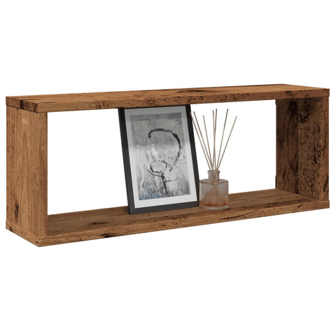 ZNTS Wall Cube Shelves 6 pcs Old Wood 60x15x23 cm Engineered Wood 856588
