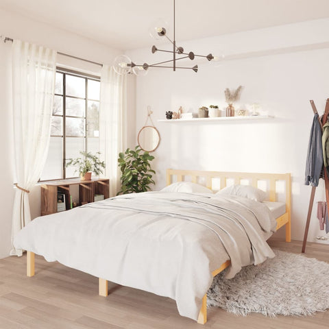810082 Bed Frame without Mattress Solid Wood 140x200 cm
