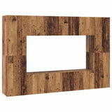 TV Cabinet Set 8 pcs Old wood 60 x 30 x 30 cm Engineered wood 3393375
