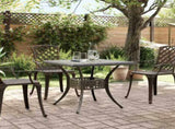 Garden Table Bronze 80x80x75 cm Cast Aluminium 4002811