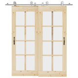 Sliding Door Hardware Kit 200 cm Stainless Steel Silver 3295760