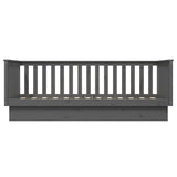 Day Bed without Mattress Grey 100x200 cm Solid Wood Pine 821571