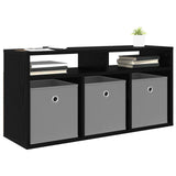 Lowboard with Drawer Black Oak 87 x 27.5 x 43 cm 8000581