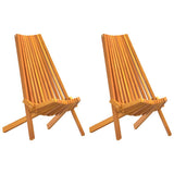 Chair 2 pcs Brown 69 x 56 x 84 cm Solid Acacia Wood 4103891