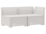 2-Seater Garden Sofa Rattan Look PP White 8011922