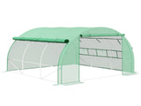 Polytunnel Greenhouse Walk-in Grow House Tent with Roll-up Sidewalls, Zipped Door and 6 Windows, T3398P325242